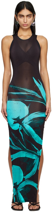 Photo: Louisa Ballou Black & Blue Sea Breeze Maxi Dress