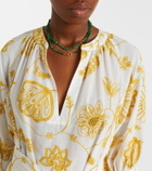 Eres Anjana embroidered cotton-blend midi dress