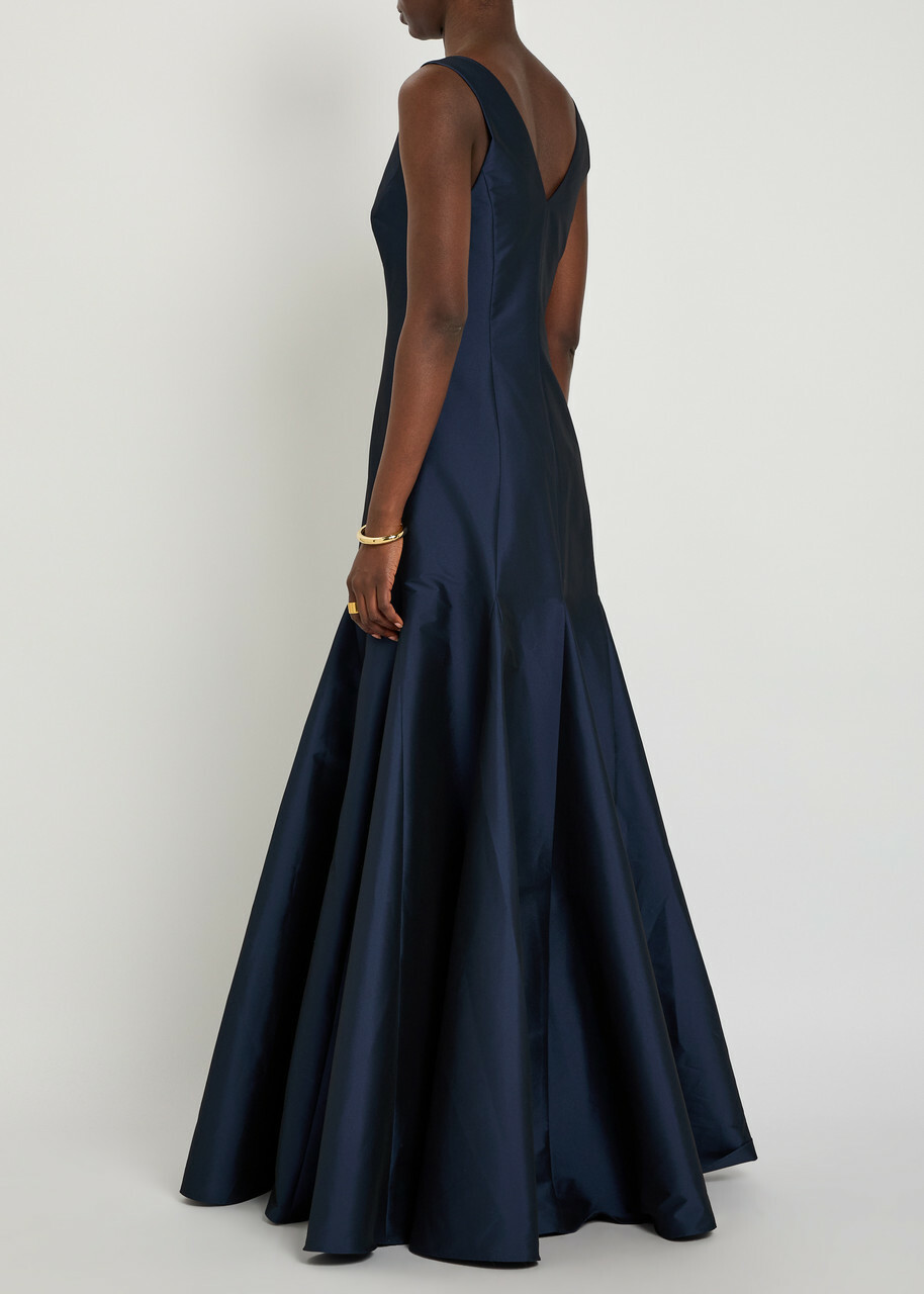 Bernadette Aurelia Taffeta Gown Navy