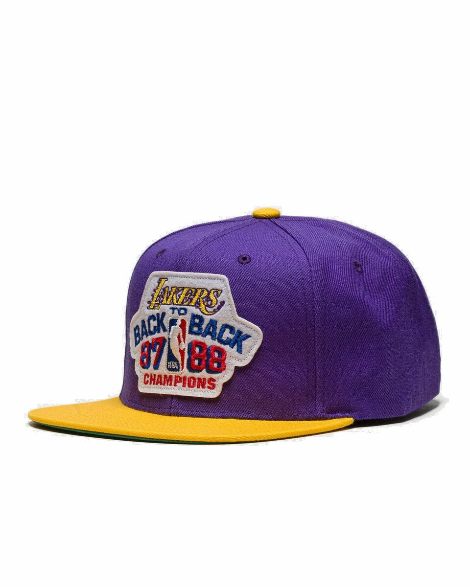 Photo: Mitchell & Ness Nba B2 B Snapback Hwc Los Angeles Lakers Purple - Mens - Caps