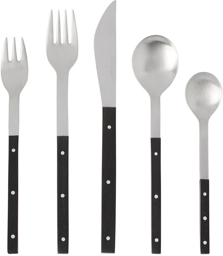 Photo: Mono Ebony & Stainless Steel Five-Pack E Cutlery Set