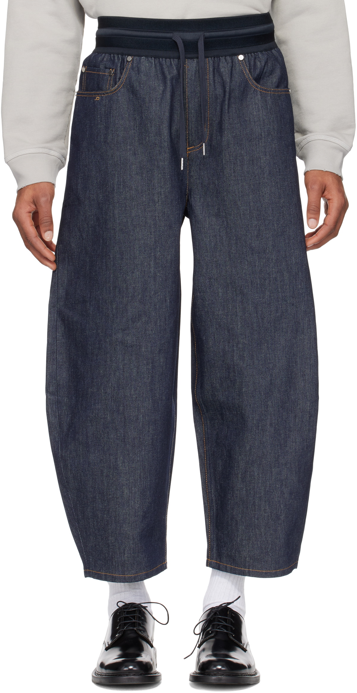 Helmut Lang Indigo Cocoon Pull-On Jeans