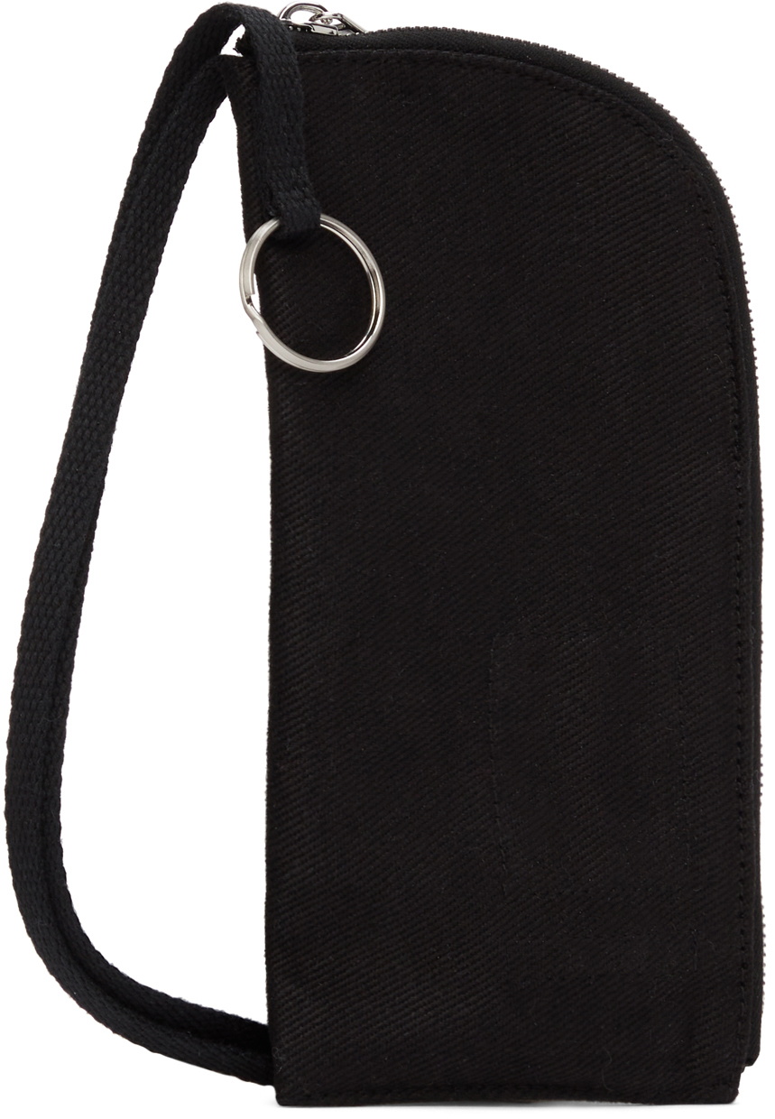 Rick Owens Drkshdw Black Phone Holder Pouch Rick Owens Drkshdw