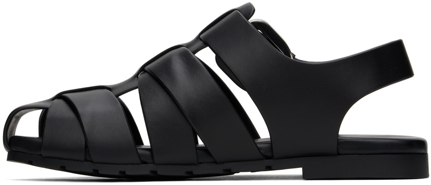 Bottega Veneta Black Alfie Sandals