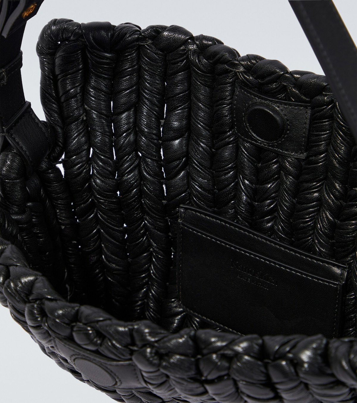 Nanushka - Busket Baguette woven shoulder bag