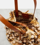 Aquazzura Pom Pom beaded top-handle bag