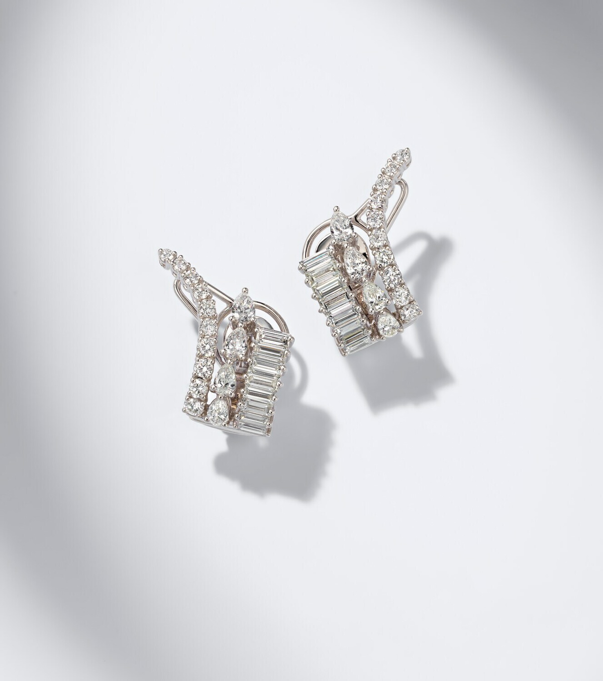 Yeprem Y-Couture 18kt white gold earrings with diamonds