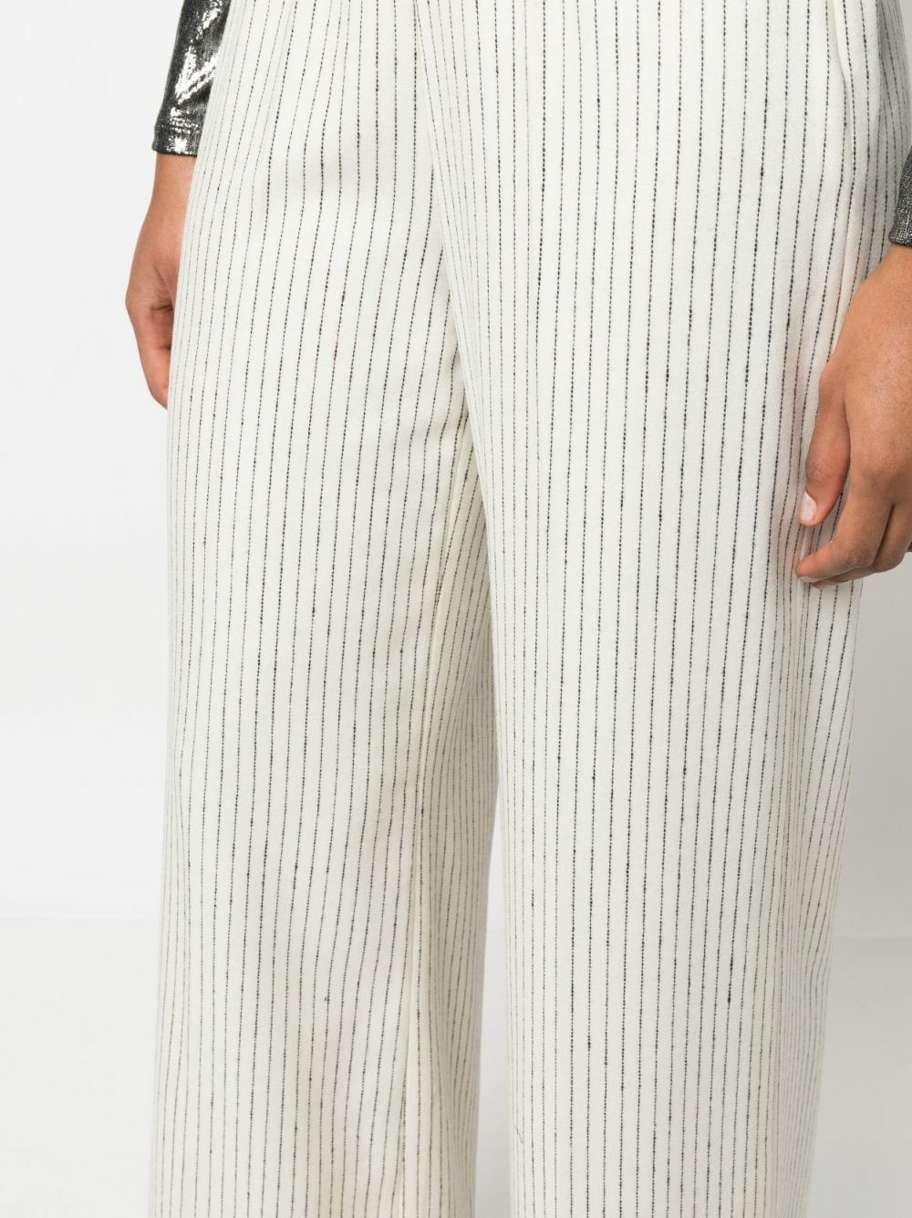 FORTE FORTE - Pinstripe Flannel Wide Leg Trousers