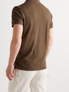 TOM FORD - Garment-Dyed Cotton-Piqué Polo Shirt - Brown