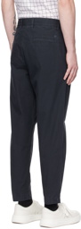 BOSS Navy Relaxed-Fit Trousers