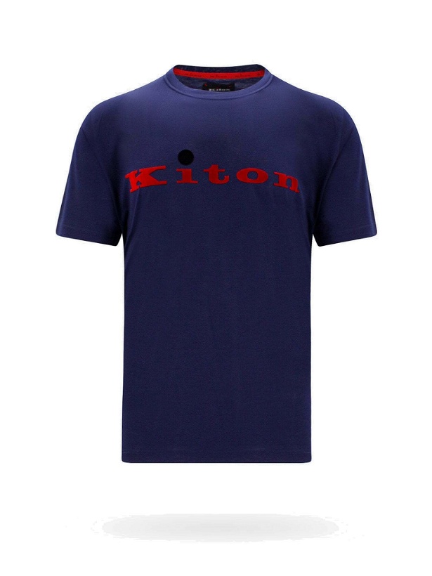 Photo: Kiton Ciro Paone T Shirt Blue   Mens