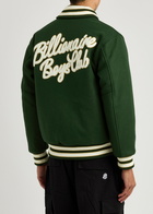 Billionaire Boys Club Logo-appliquéd Padded Felt Varsity Jacket Green