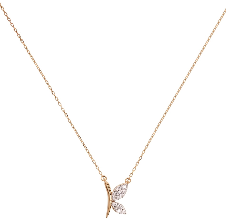 Pave Butterfly Necklace – Marigold Boutique