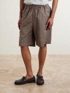 A Kind Of Guise - Saleh Straight-Leg Cotton and Linen-Blend Drawstring Shorts - Brown