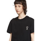 AMI Alexandre Mattiussi Black Embroidered Heart T-Shirt