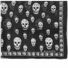 Alexander McQueen Men's Skull Scarf in Black/Ivory