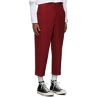 Comme des Garcons Shirt Red Extra Fine Wool Trousers