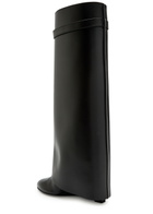 Givenchy Shark Lock 90 Leather Knee-high Boots Black