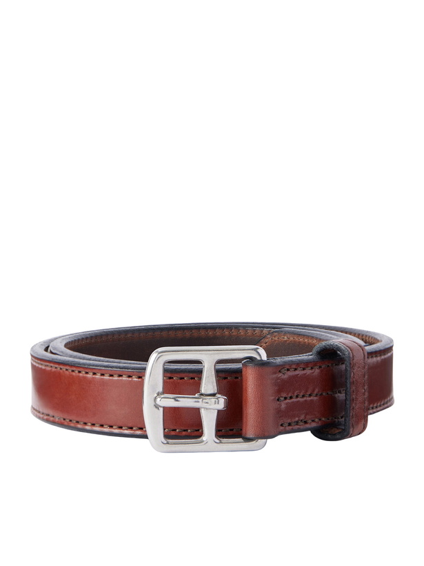 Photo: Yuketen - Stirrup 3cm Leather Belt - Brown