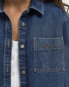 Lacoste Oversized Denim Overshirt Blue Womens Denim Jacket