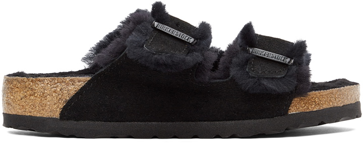 Photo: Birkenstock Black Shearling & Suede Arizona Fur Sandals