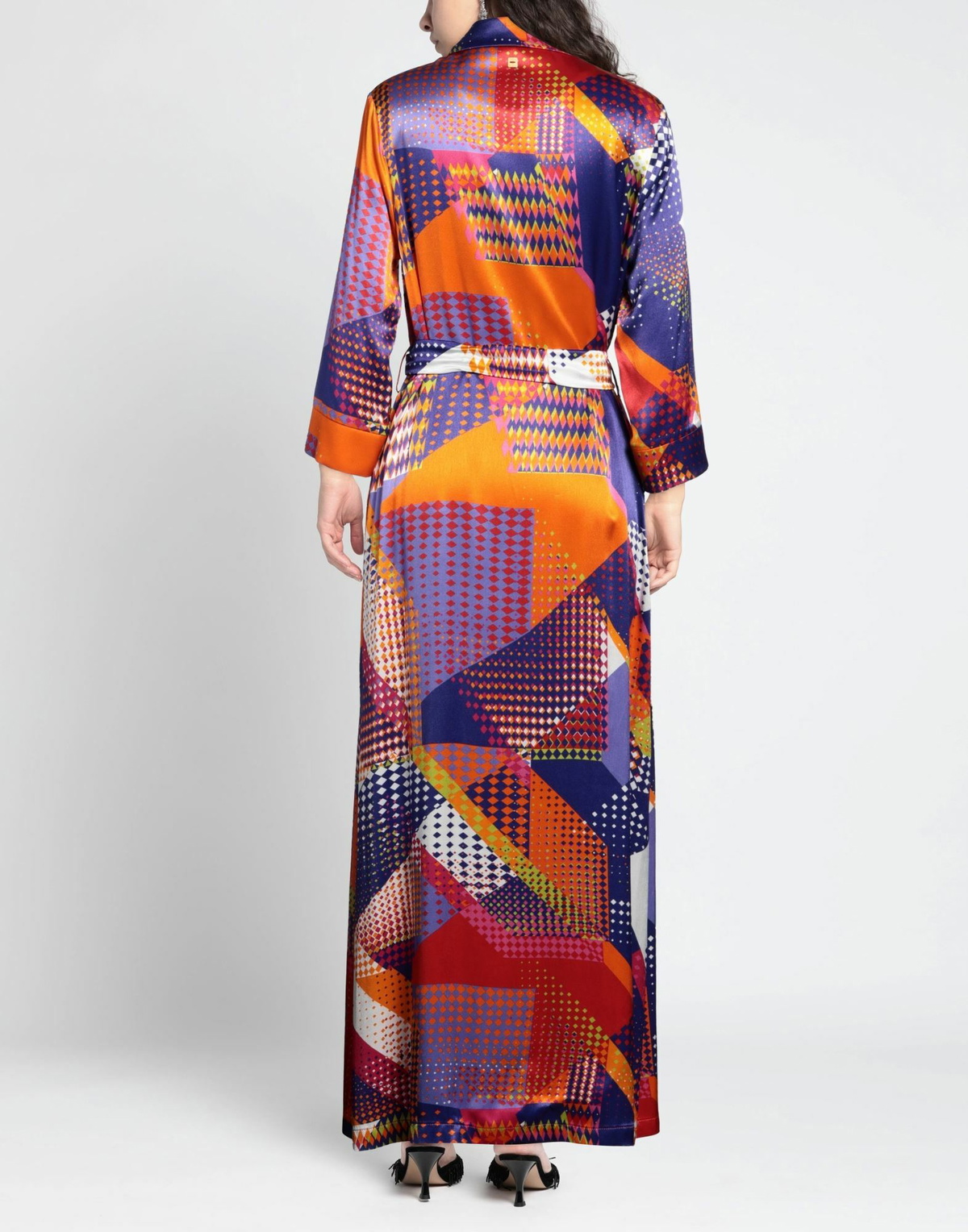 Manila Grace Womens Maxi dress in Orange