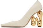 JW Anderson White Bubble Heel Leather Heels