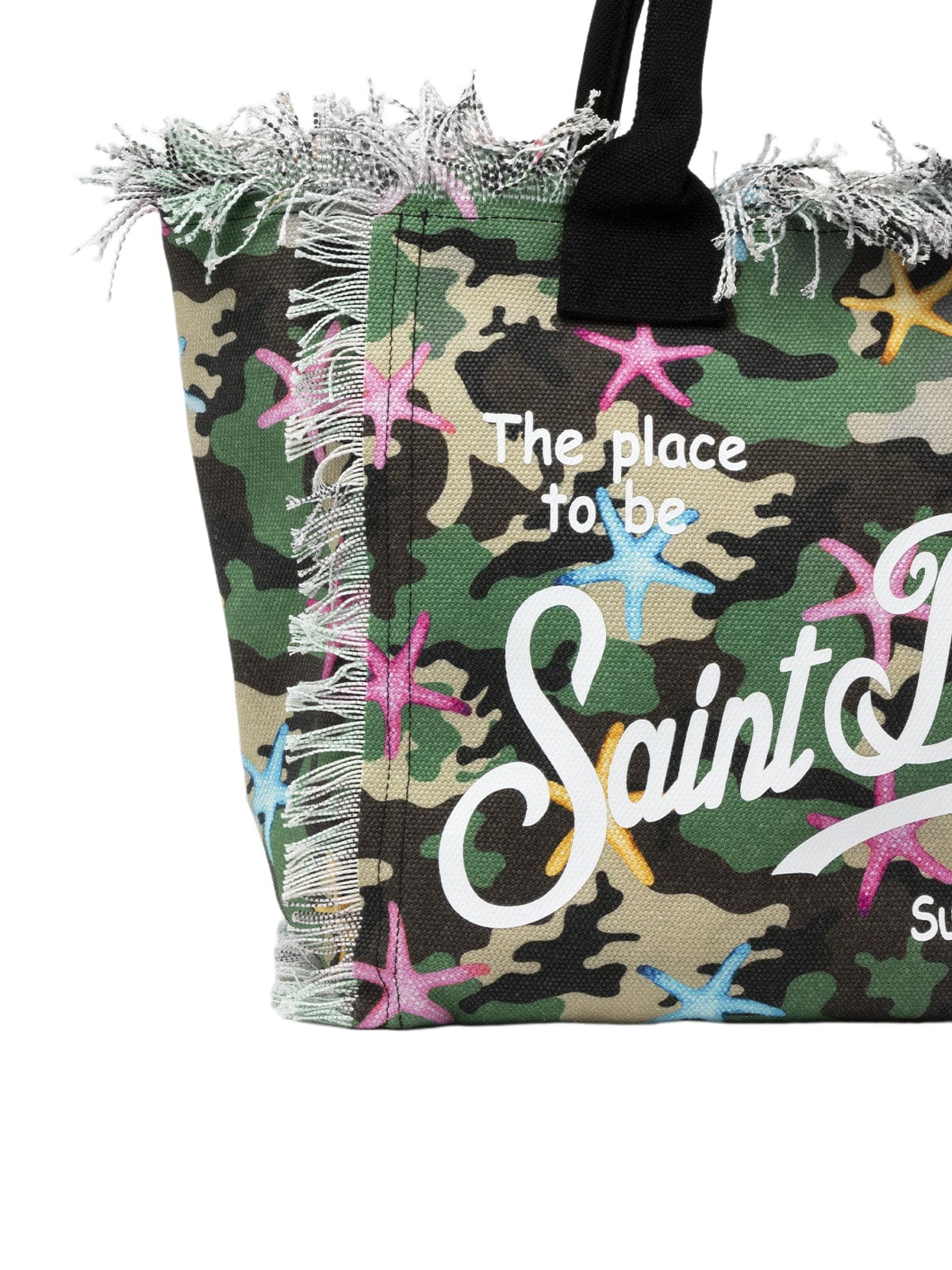 MC2 Saint Barth Camouflage Starfish Cotton Canvas Vanity Tote Bag