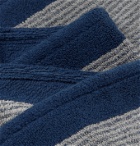 Cleverly Laundry - Set of Three Striped Cotton-Terry Bath Towels - Blue