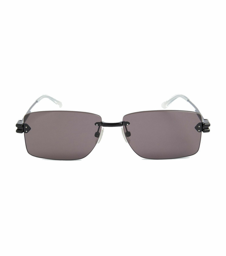 Photo: Bottega Veneta - Rectangle-frame sunglasses