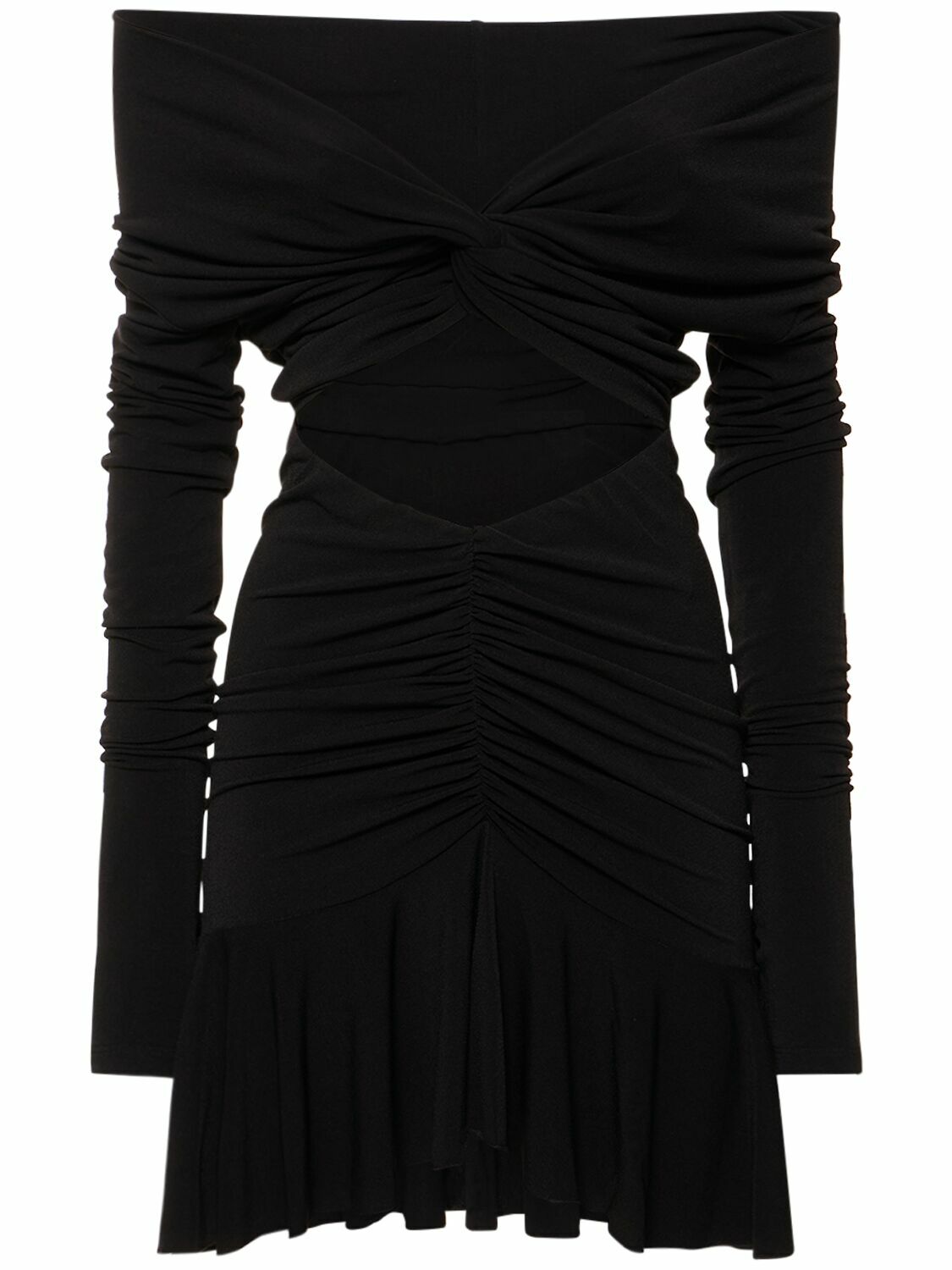 THE ANDAMANE Kendall Off-the-shoulder Mini Dress The Andamane