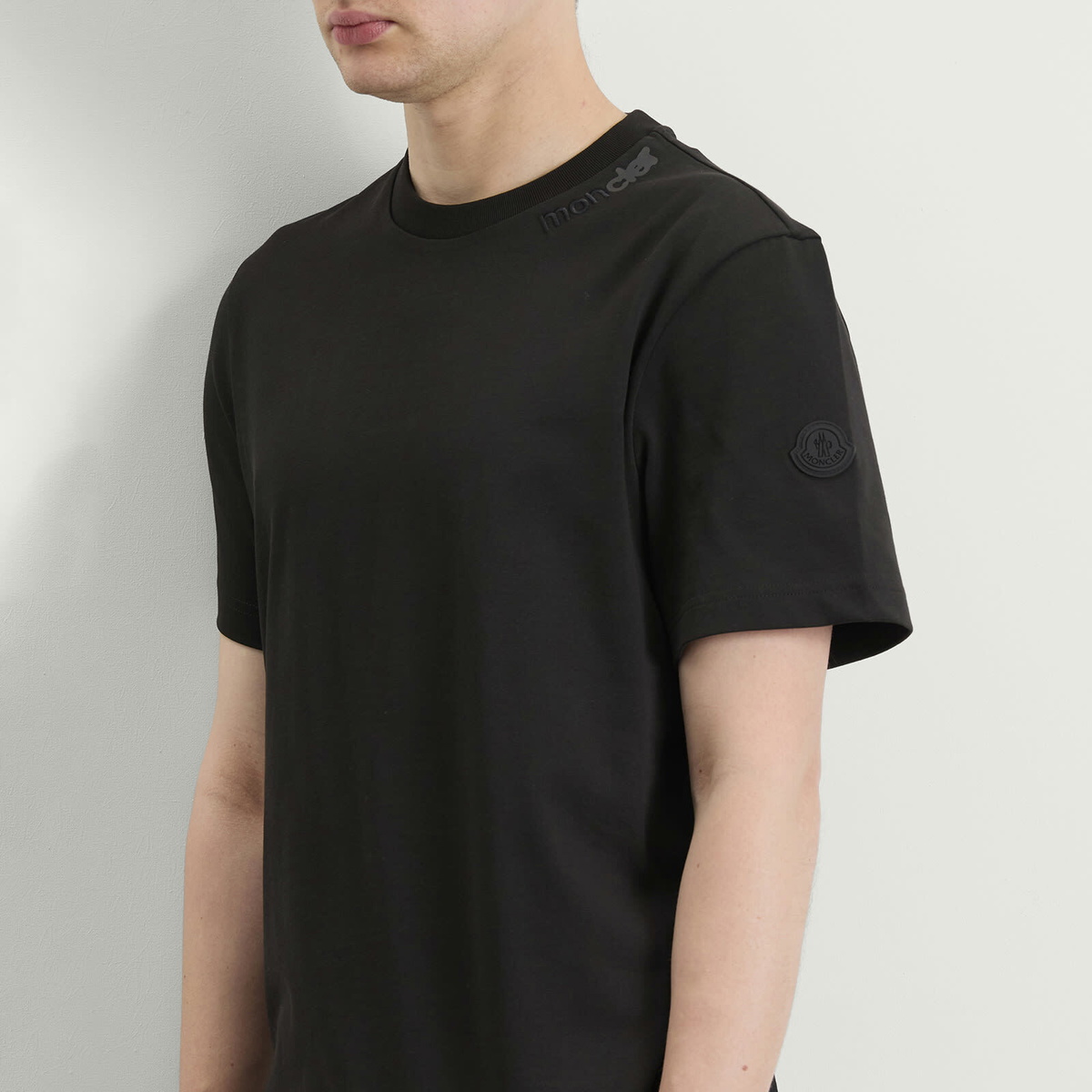 Moncler Men's Logo T-Shirt in Black