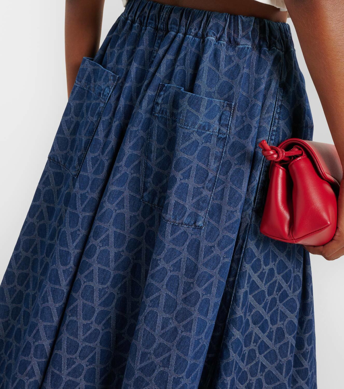 【関税込み】Valentino Toile Iconographe skirt Valentino Toile Iconographe denim midi skirt Valentino