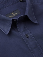 Belstaff - Logo-Appliquéd Garment-Dyed Cotton-Twill Shirt - Blue