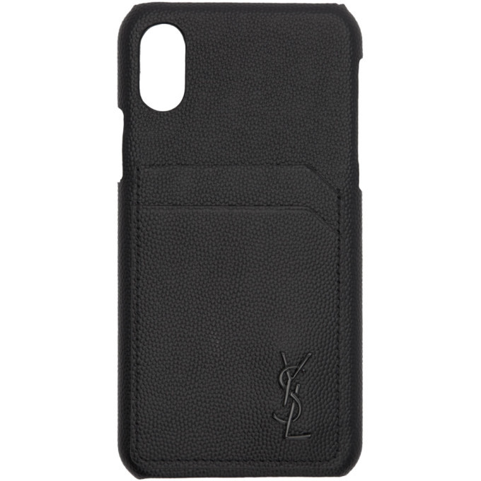 Photo: Saint Laurent Black Leather Monogramme iPhone 10 Case