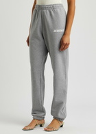 Jacquemus Le Jogging Logo Cotton Sweatpants Grey