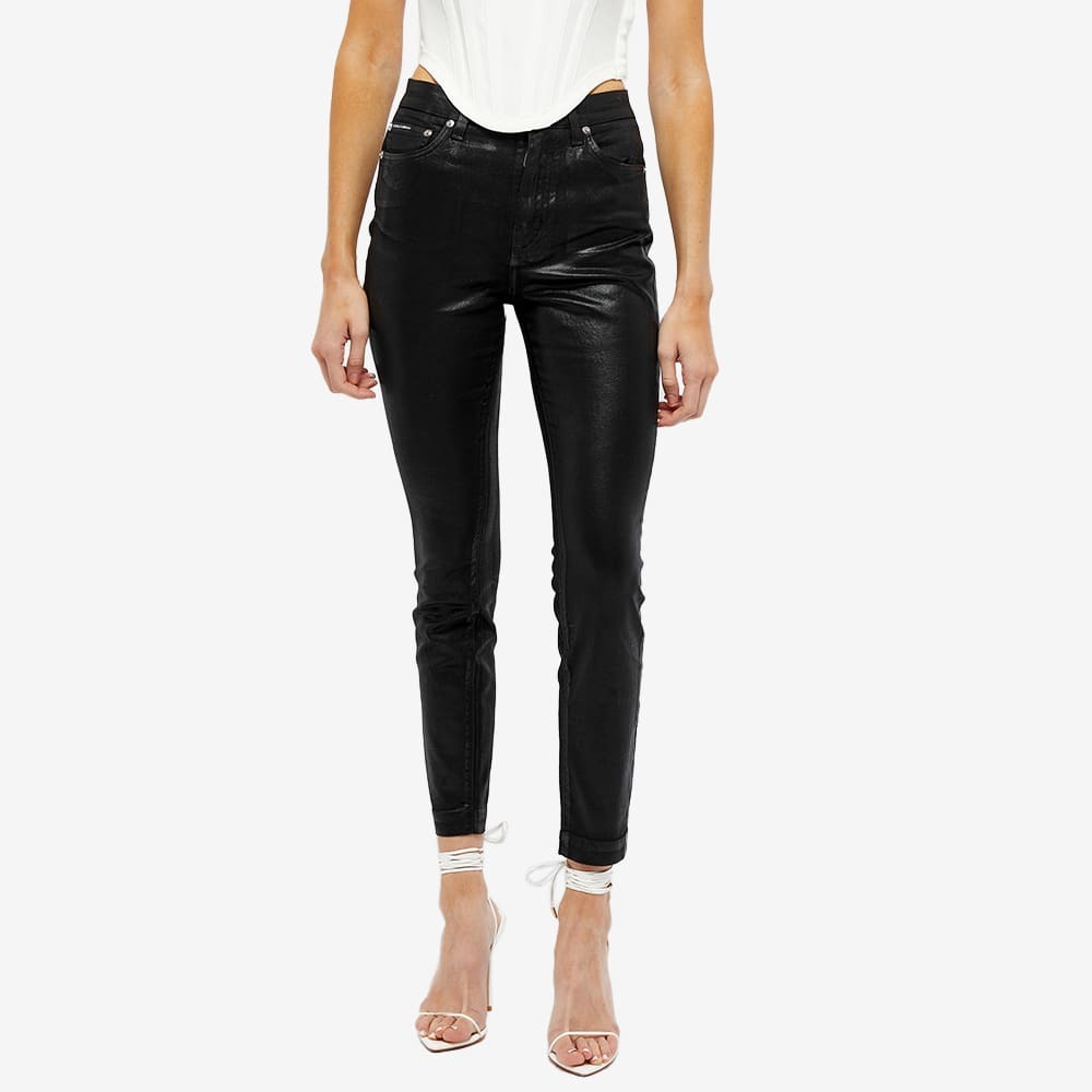 Dolce & Gabbana Black Angel Embroidery Skinny Denim Jeans