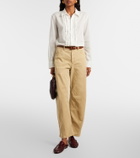 Nili Lotan Nathael ruffled cotton poplin shirt