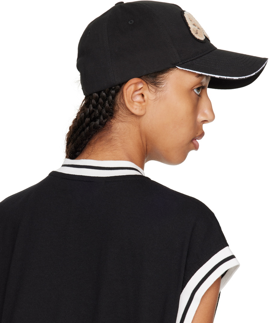 Palm Angels 黒キャップ PALM ANGELS Curved Logo Mesh Cap