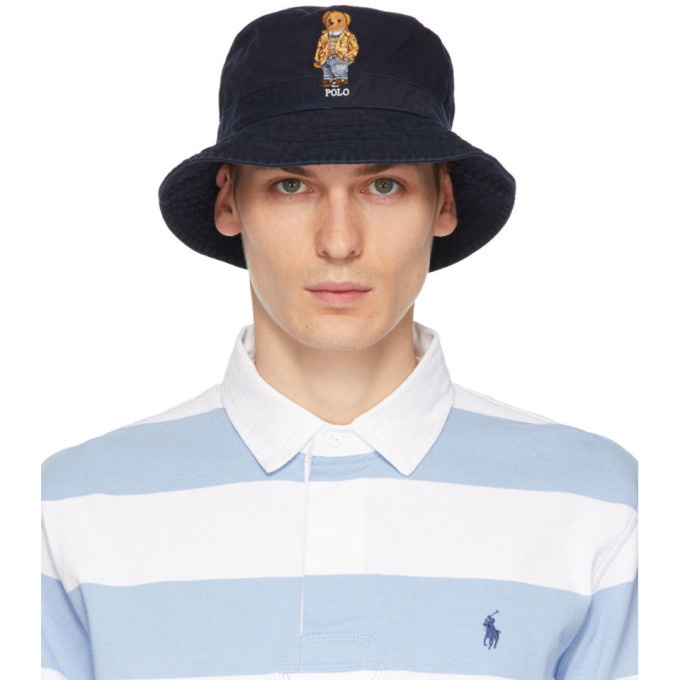 Photo: Polo Ralph Lauren Navy Chino Bear Bucket Hat