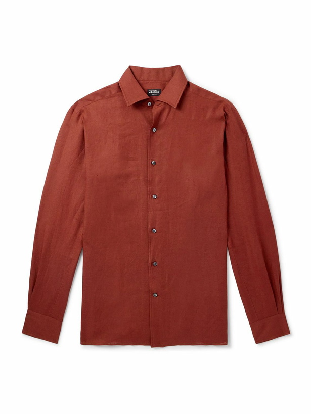 Photo: Zegna - Oasi Linen Shirt - Red