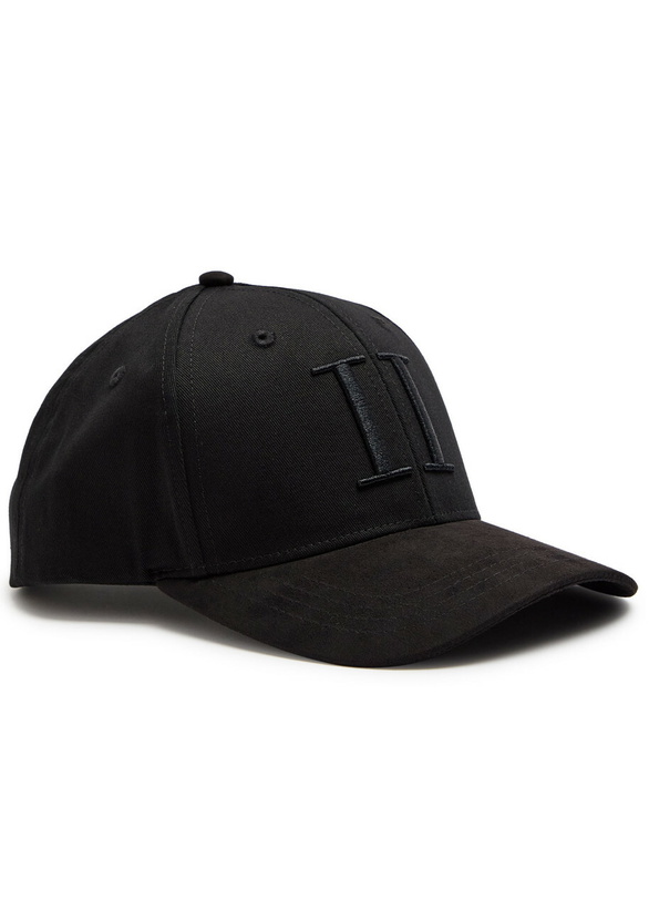Photo: Les Deux Logo-embroidered Faux Suede and Canvas cap - Black - One Size
