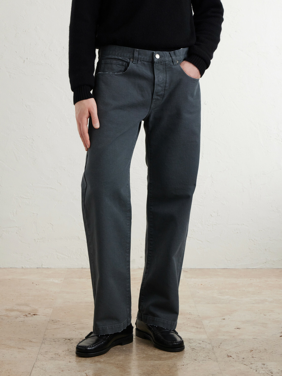 Massimo Alba - Oceano Straight-Leg Cotton Trousers - Gray