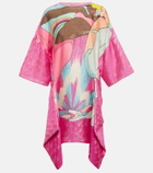 Fendi Printed silk-blend minidress