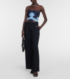 Dion Lee Strapless denim corset top