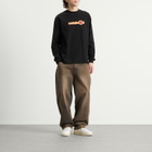 Metalwood Studio Men's Word Long Sleeve T-Shirt in Black