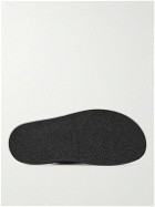 Officine Creative - Rubber-Trimmed Full-Grain Leather Slides - Black
