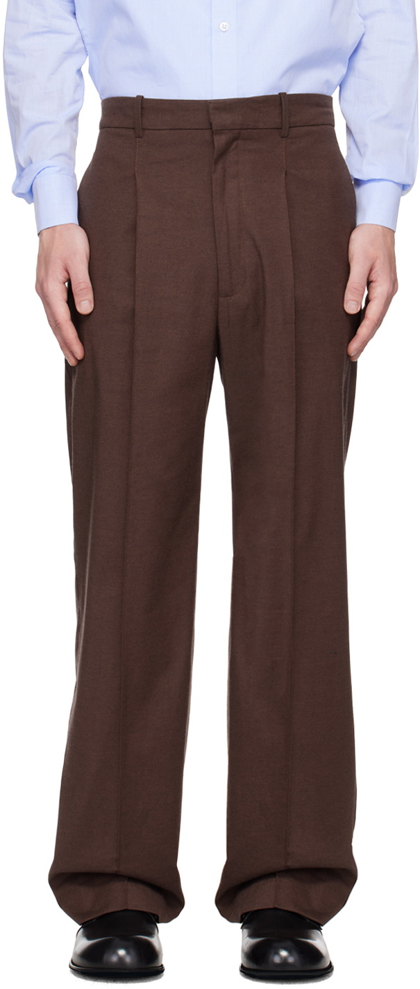 Carlota Barrera Brown Pleated Trousers