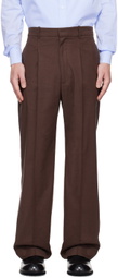 Carlota Barrera Brown Pleated Trousers