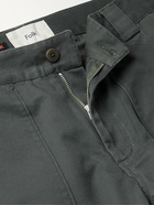 Folk - Architectural Association Tapered Ripstop-Panelled Cotton-Twill Trousers - Gray